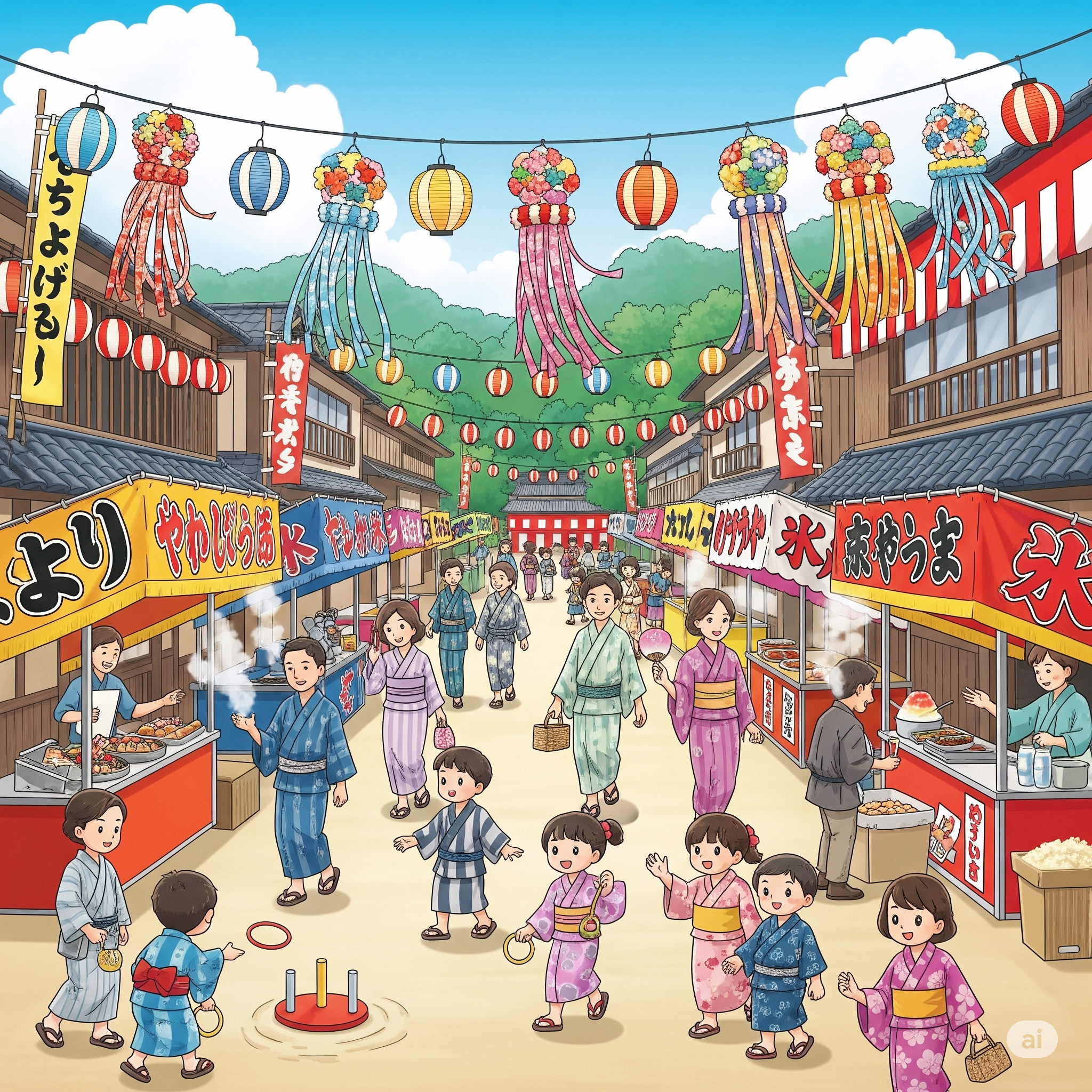 일본 마츠리 풍경