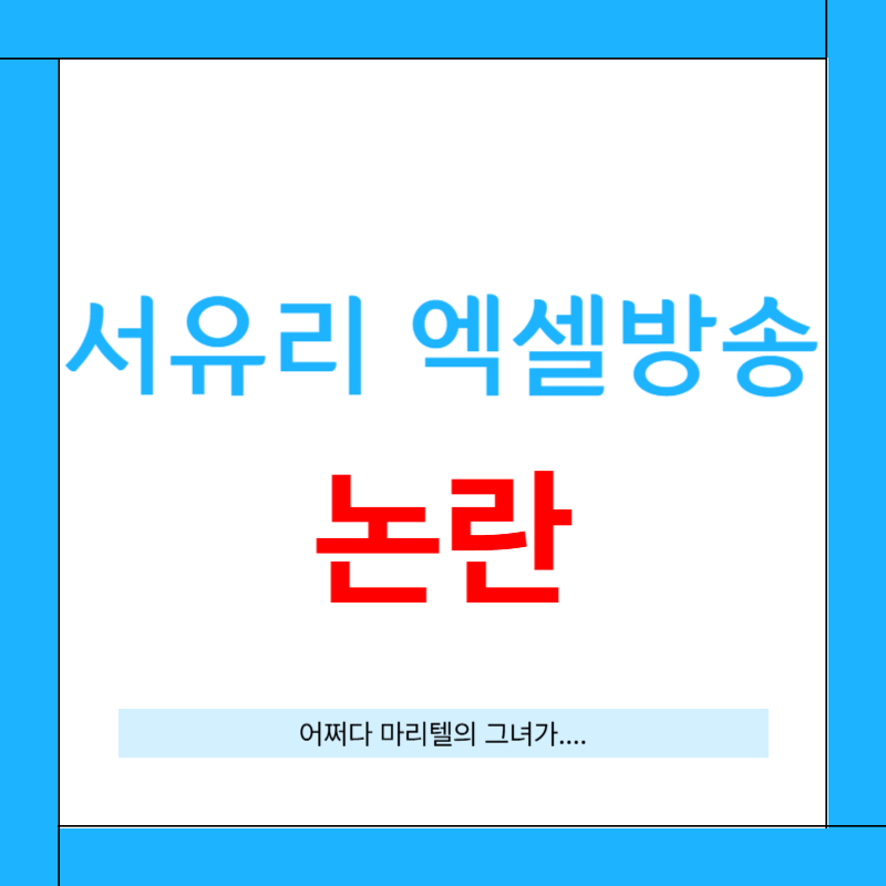 서유리 엑셀방송 논란[BJ로나땅]