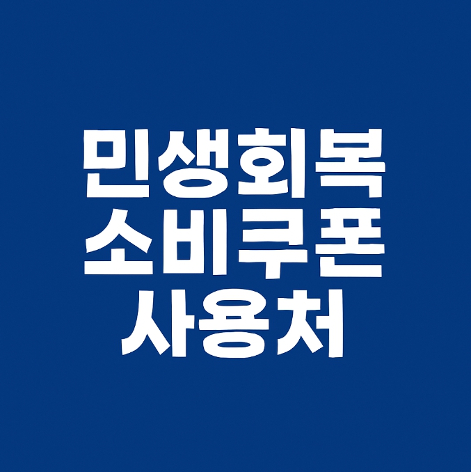 민생회복 소비쿠폰 사용처