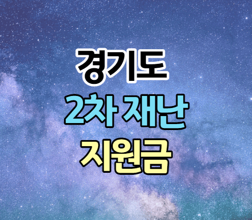 경기도 2차 재난지원금