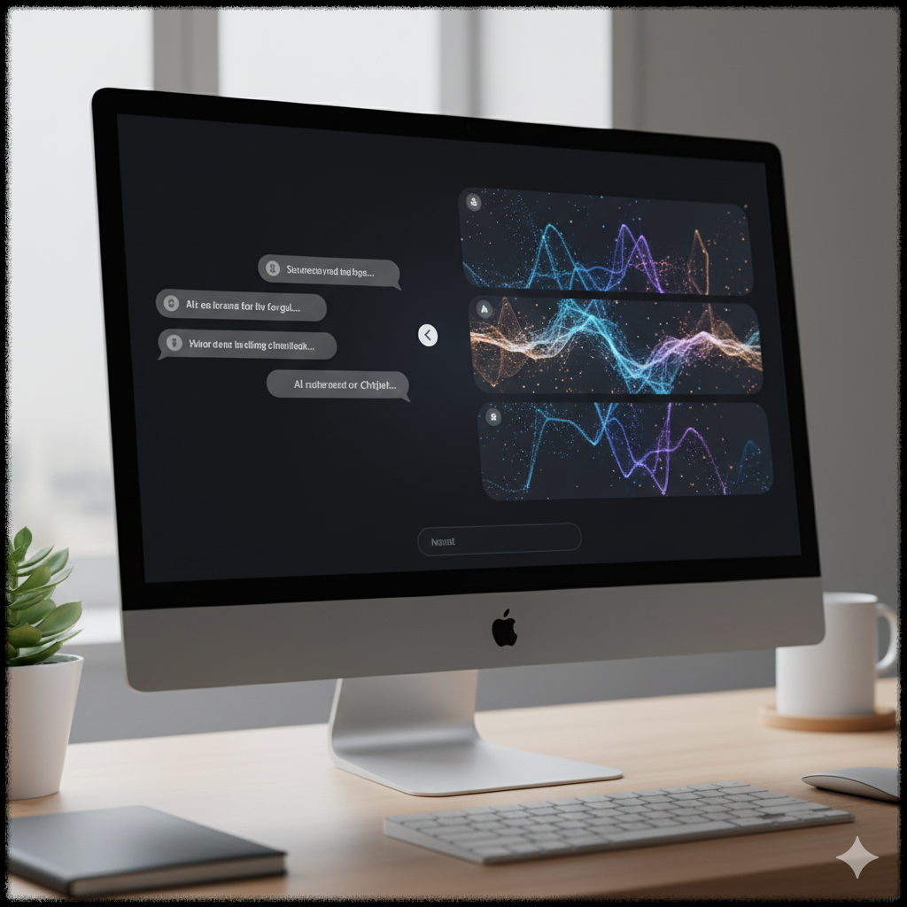 AI 채팅 인터페이스를 나타낸 이미지