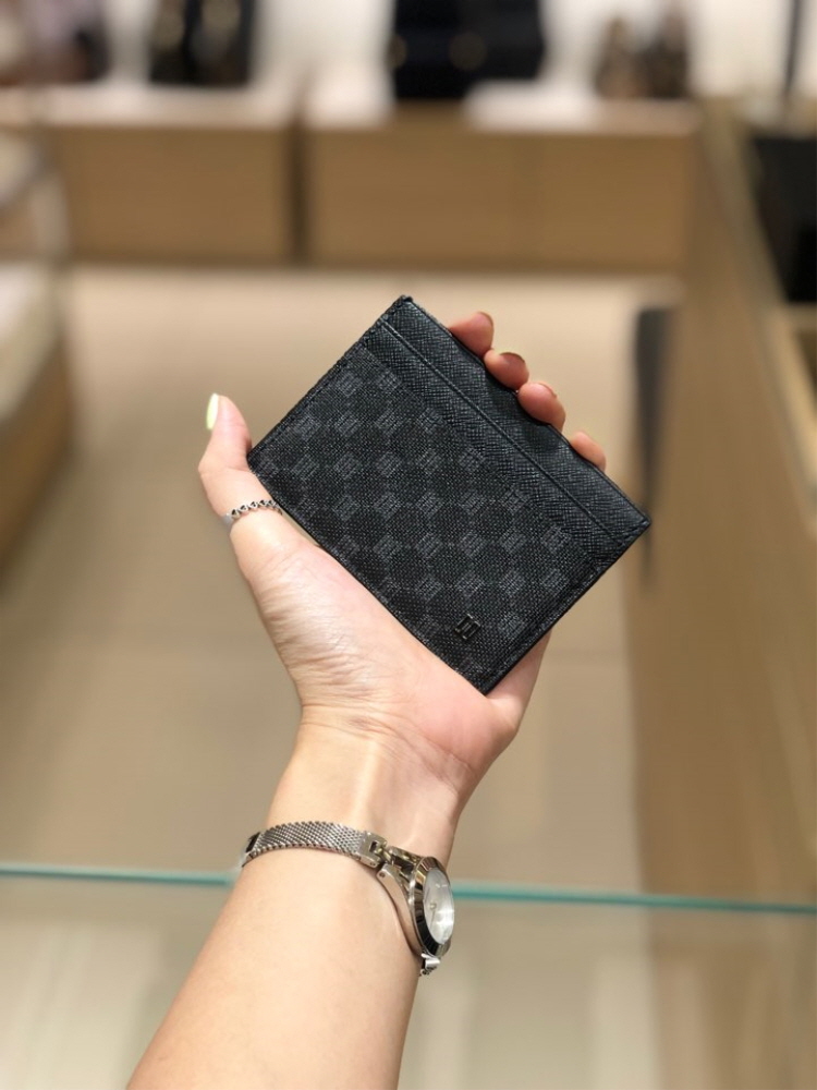 닥스 악세서리 남성 LOUIS PVC 가죽 DD 패턴 카드지갑 DBHO0E131BK