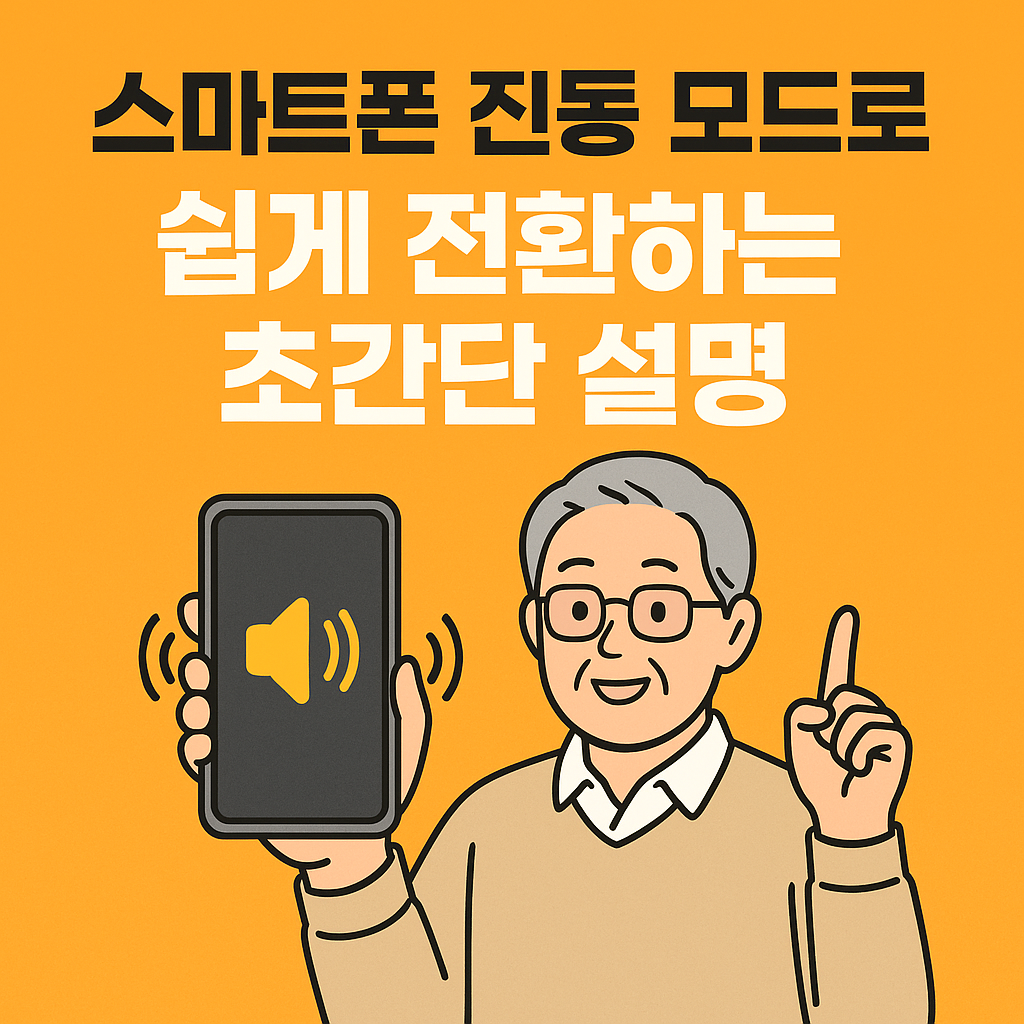 스마트폰 진동 모드로 쉽게 전환하는 초간단 설명