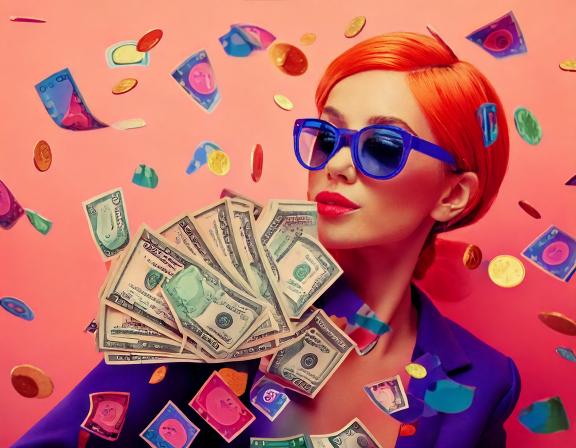 돈을-보고있는-선글라스낀-여자