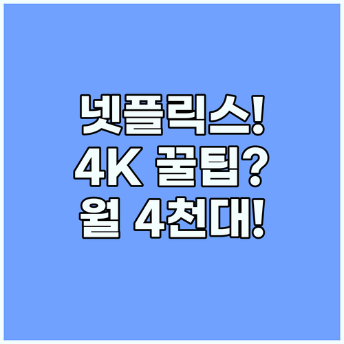넷플릭스 공유 2025년 대비: 4K..