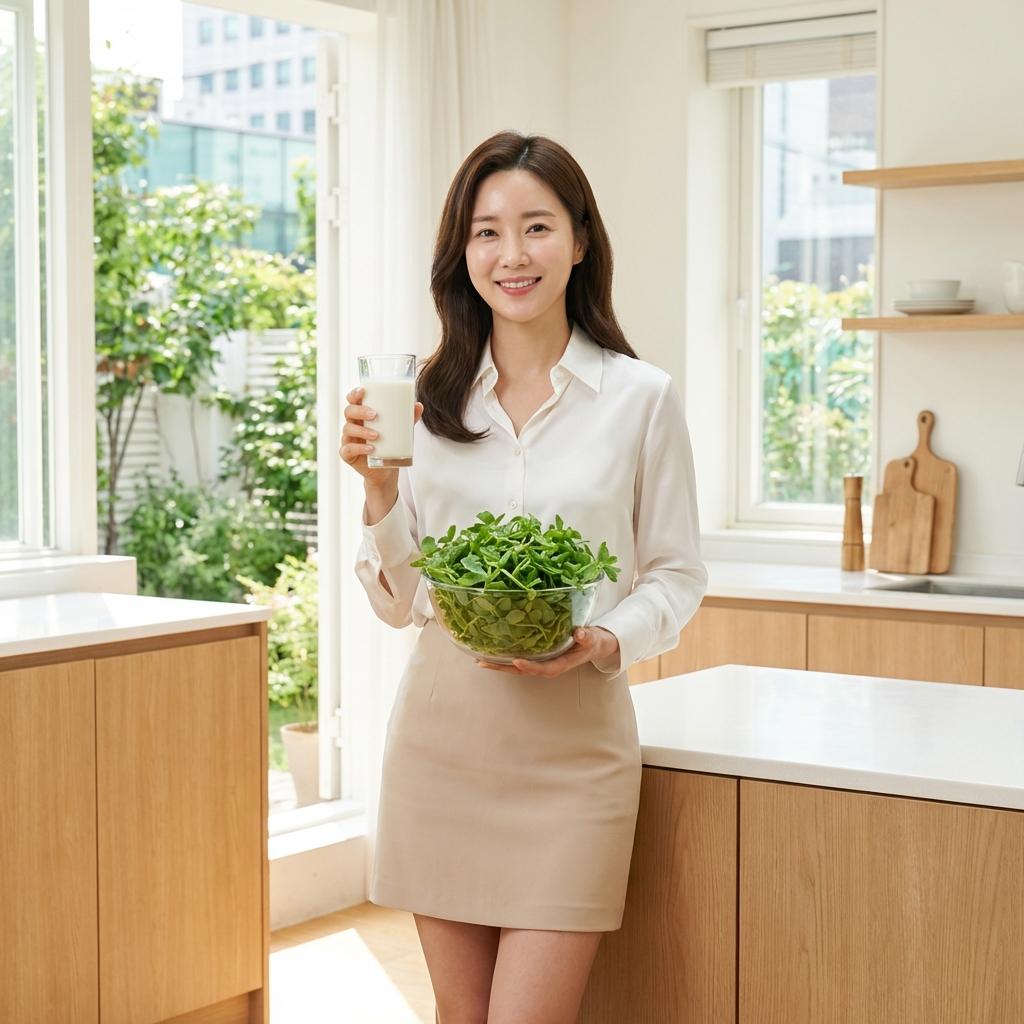 돌나물 우유 칼슘 함량 비교