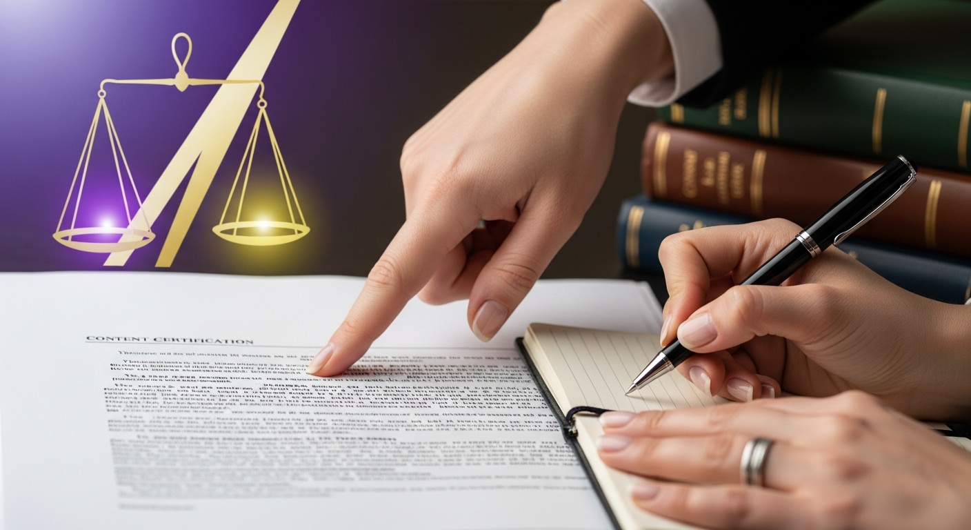 변호사가 부동산 내용증명 서류를 설명하며 상담하는 모습