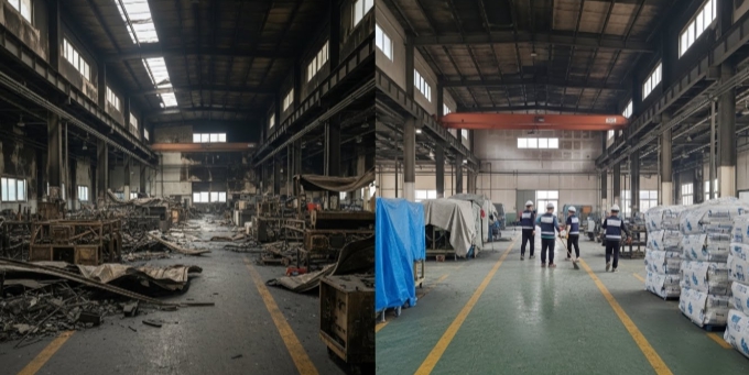 의령 제조공장 화재 특수청소