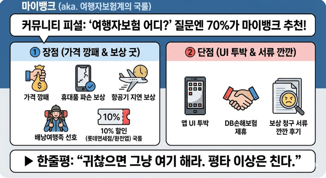 여행자보험 정리 마이뱅크 특징