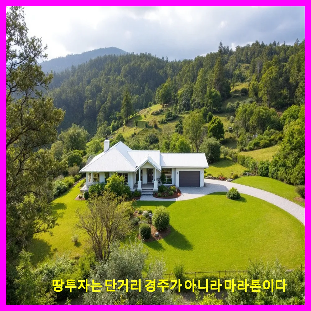 땅투자는 단거리 경주가 아니라 마라톤이다