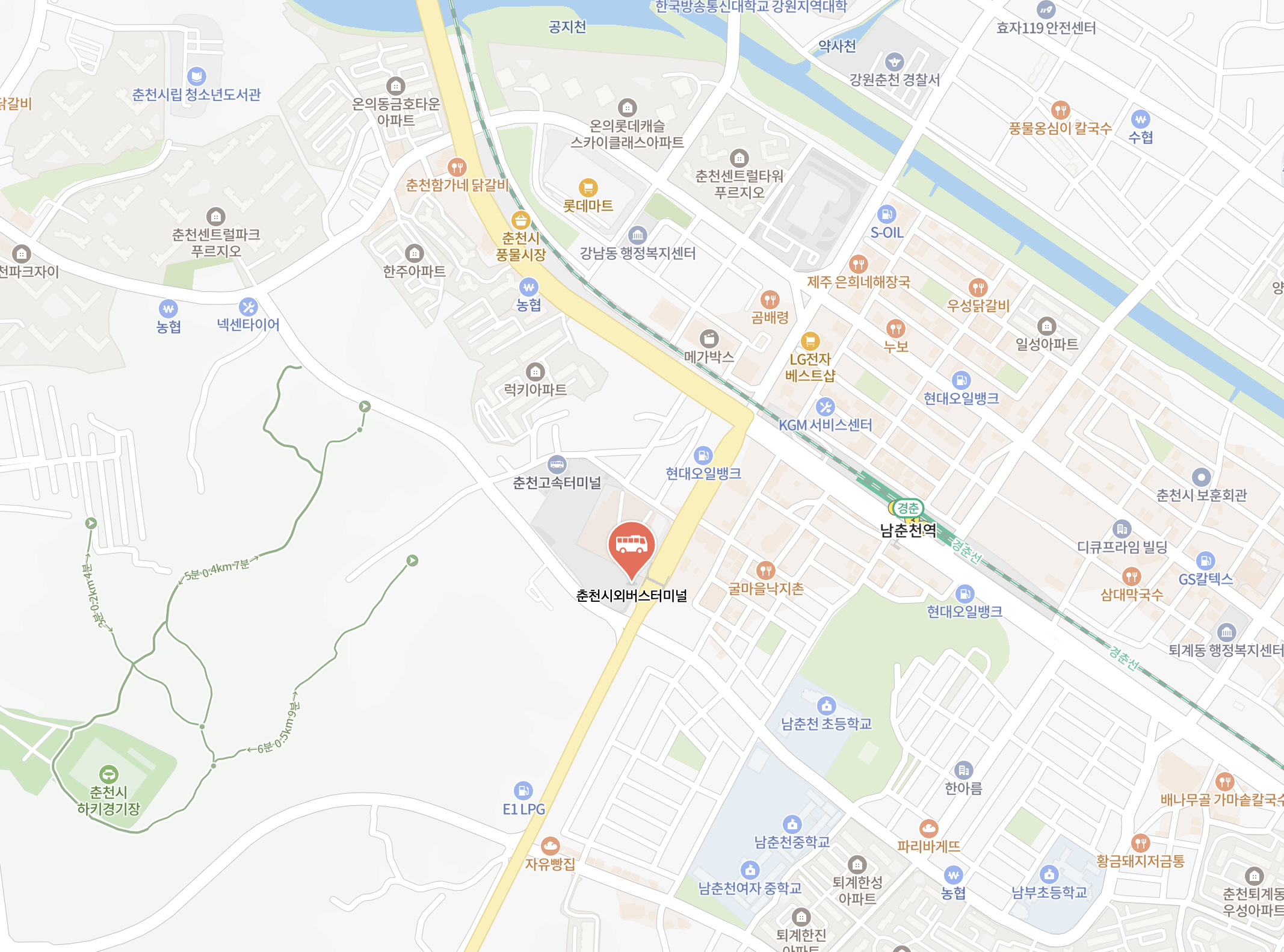 춘천시외버스터미널 시간표 조회 및 예매방법