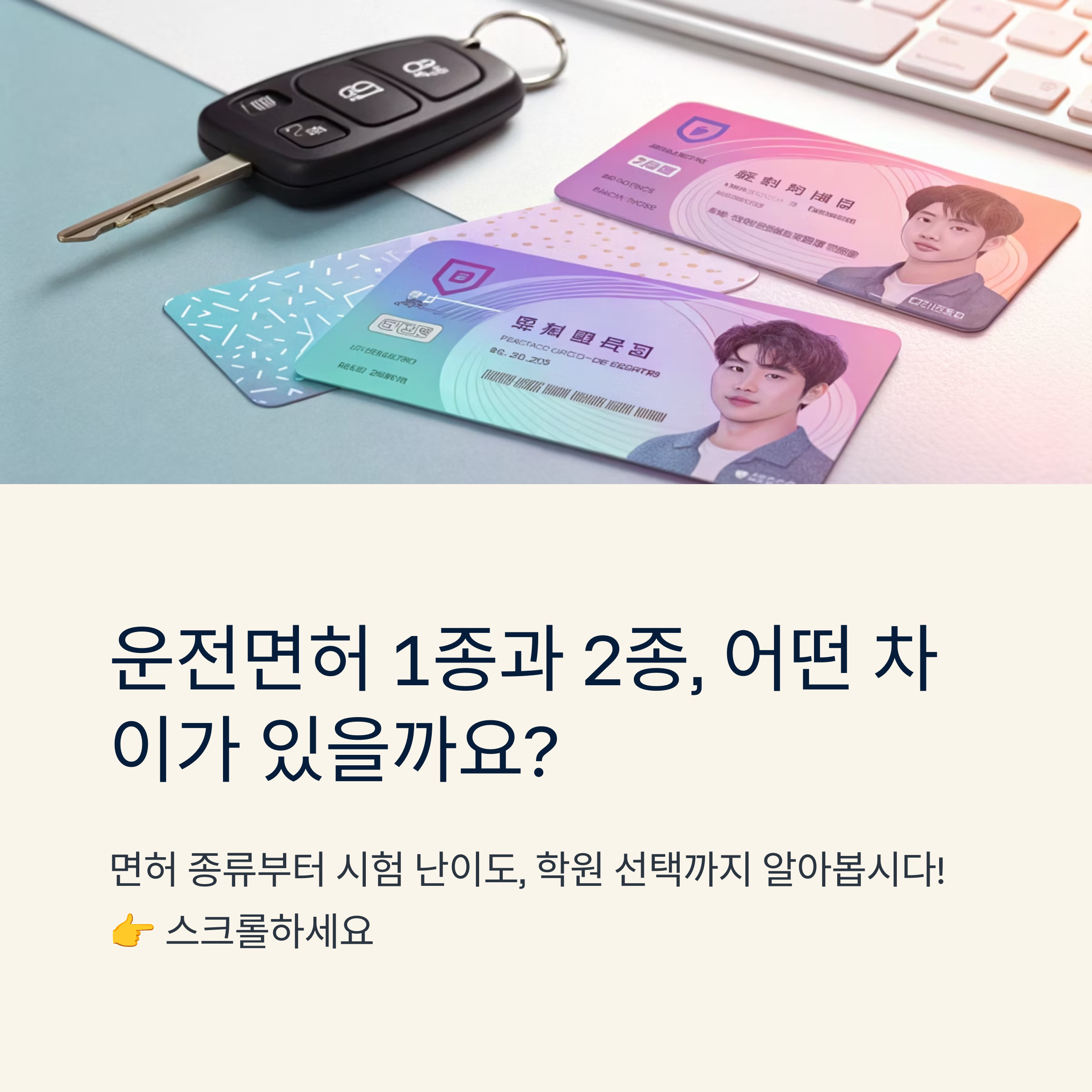 운전 면허 학원 추천 1종 2종 차이