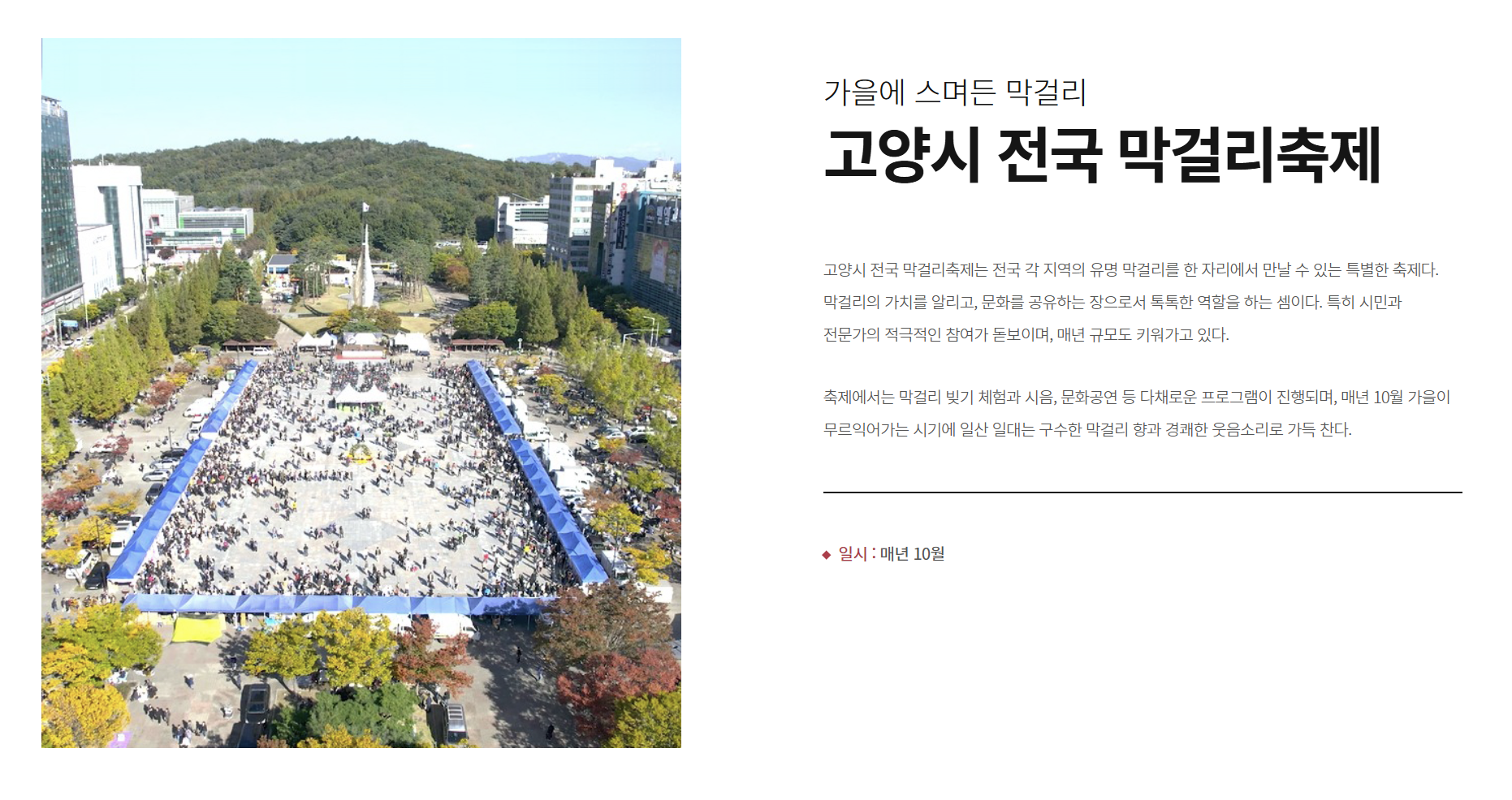 고양시 전국 막걸리축제