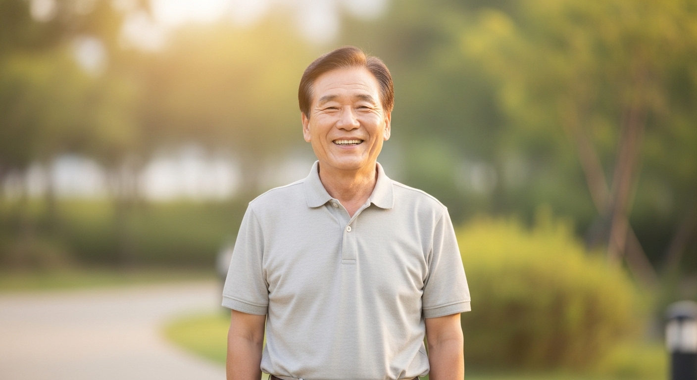 【IMG15 — 올바른 치료제 복용으로 건강을 되찾은 60대 한국인 이미지】