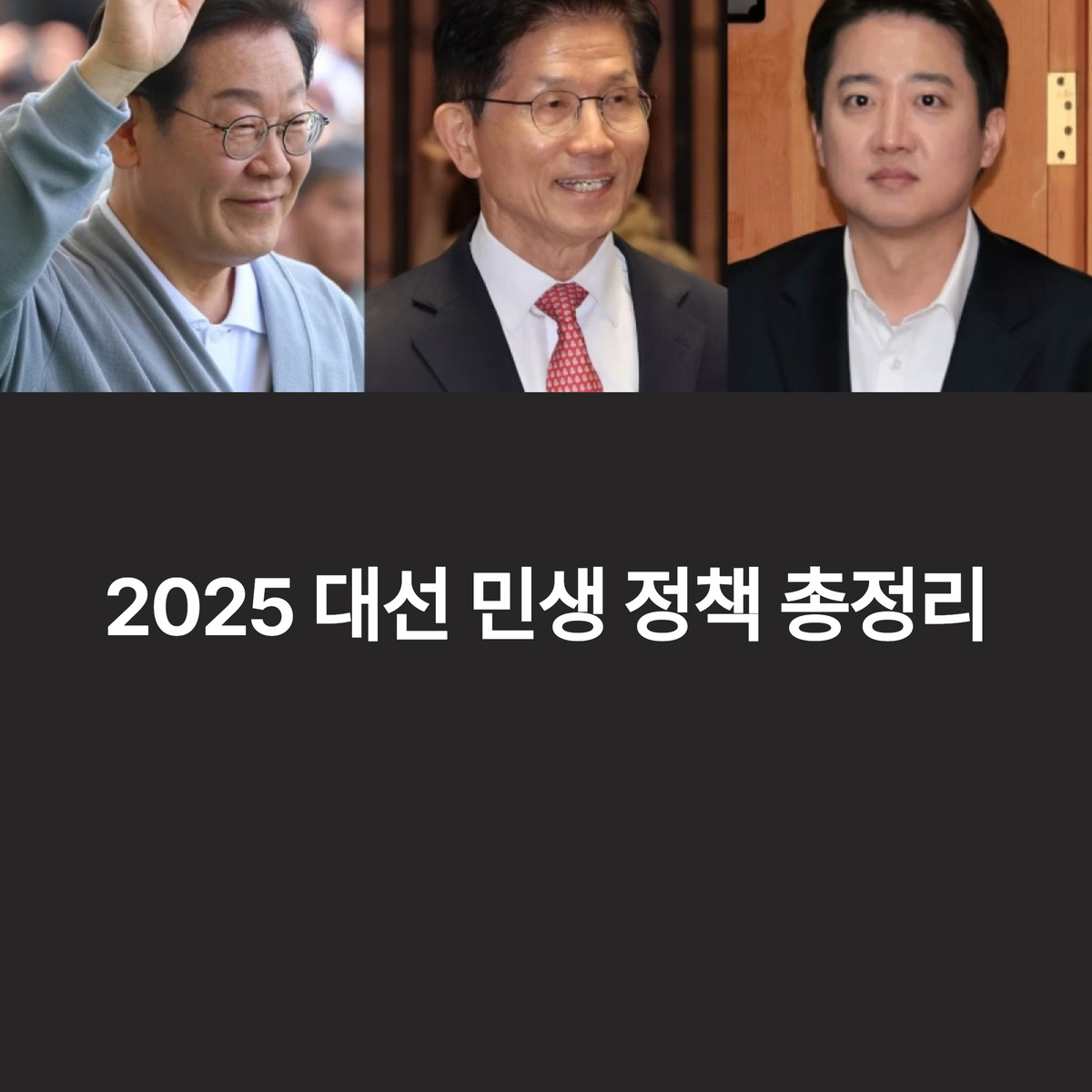 2025 대선 민생 정책 공약