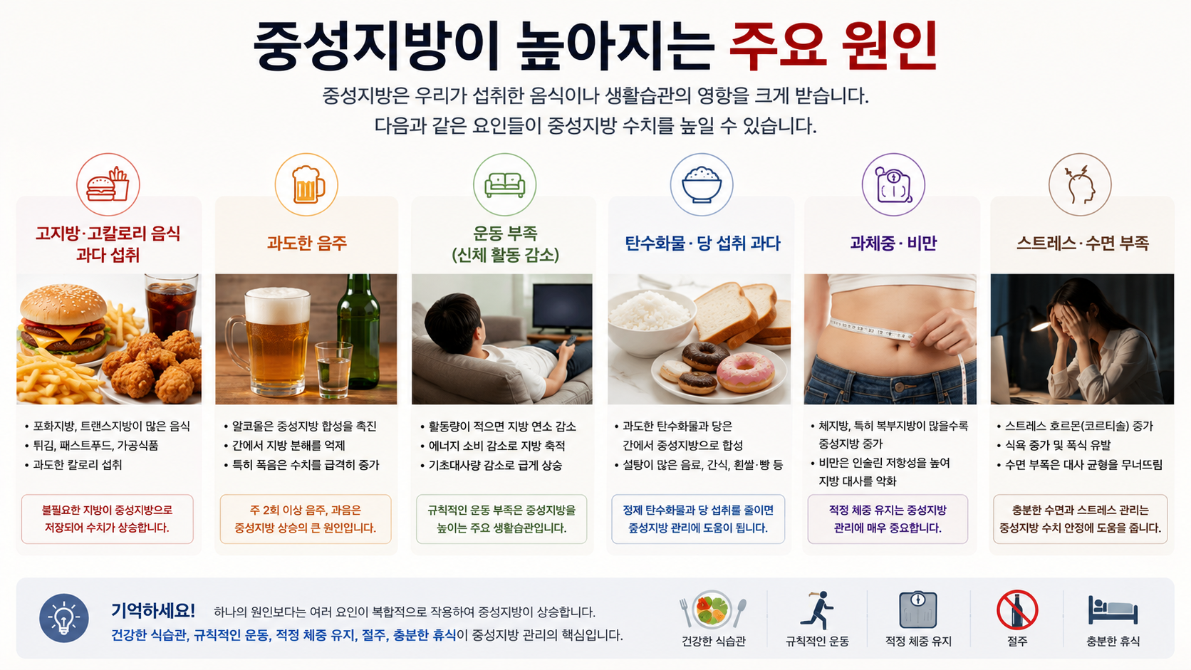 중성지방 수치 높을 때 원인별 생활습관 관리법 총정리