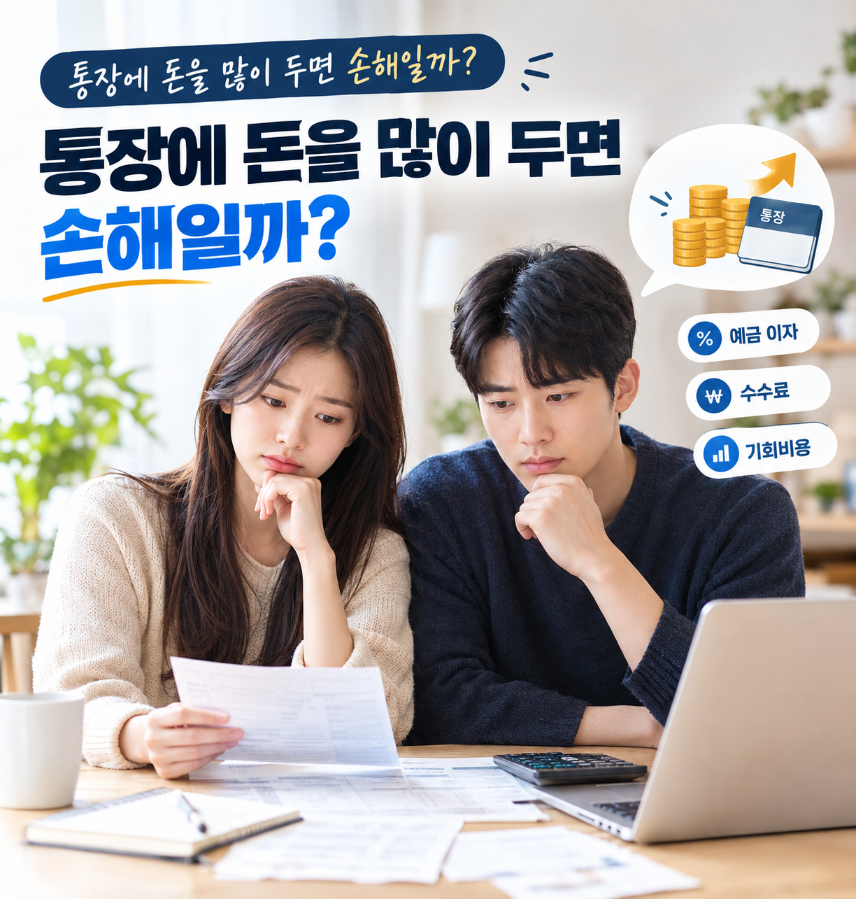통장에 돈을 많이 두면 손해일까?