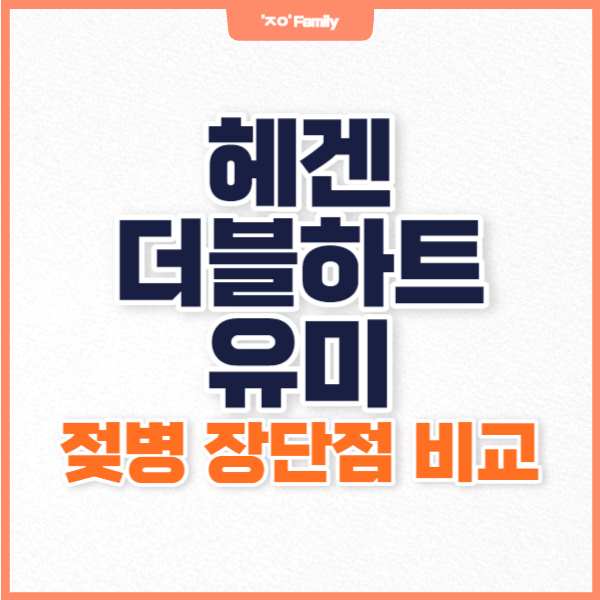 헤겐 더블하트 유미 젖병 장단점 비교