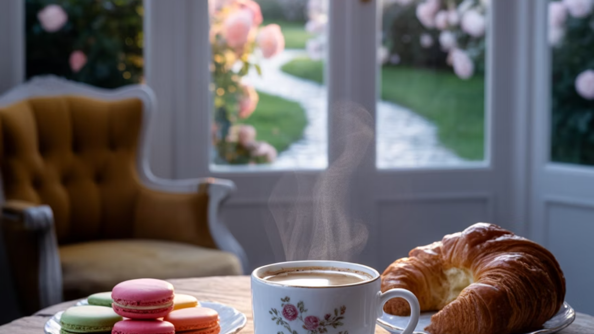 산책 후 즐기는 카페