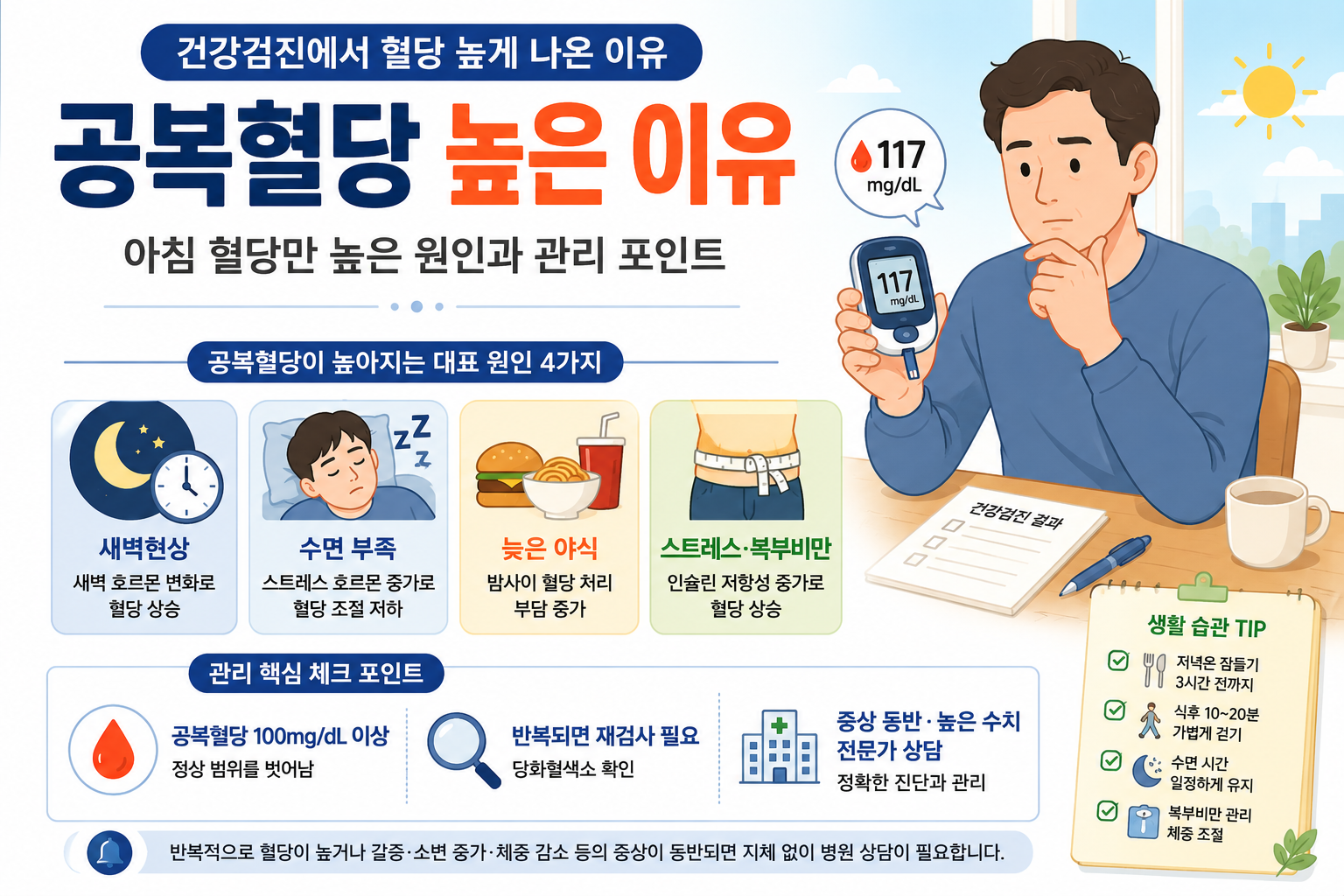 공복혈당 낮추는 방법보다 먼저 봐야 할 원인 7가지
