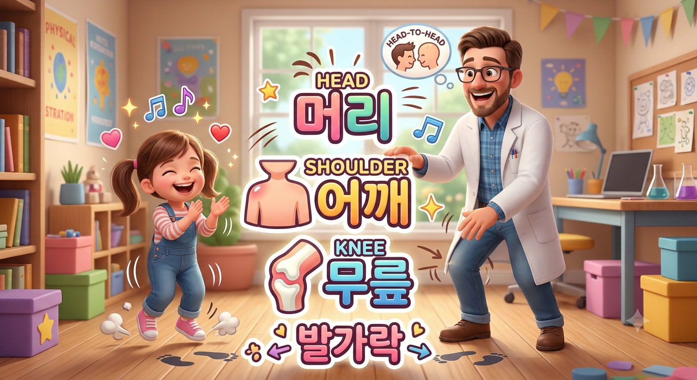 [영어동요 연구] Head, Shoulders, Knees, and Toes 가사 및 신체 부위 명칭 놀이 팁 (Kids ...