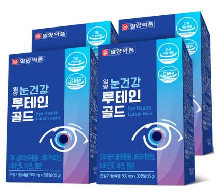일양약품 눈건강 루테인 골드 15g, 30정, 4개
