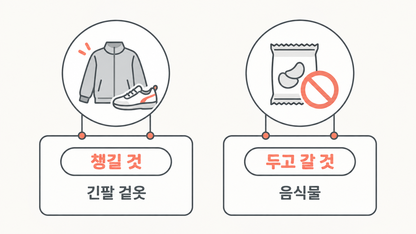 챙길 것 두고 갈 것