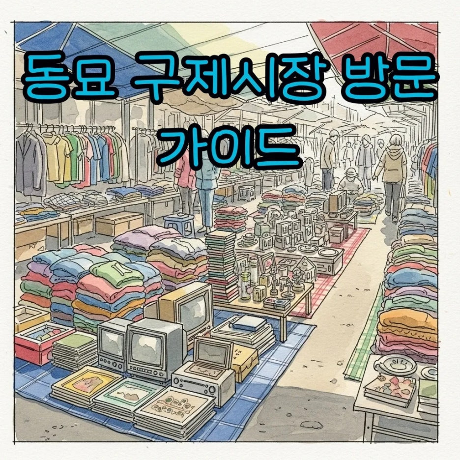 활기찬 분위기의 동묘 구제시장 전경