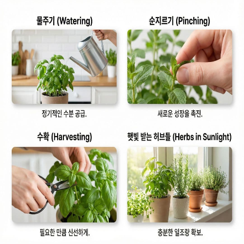 주방 허브 키우기, 요리에 바로 쓰는 실내 텃밭 가꾸기