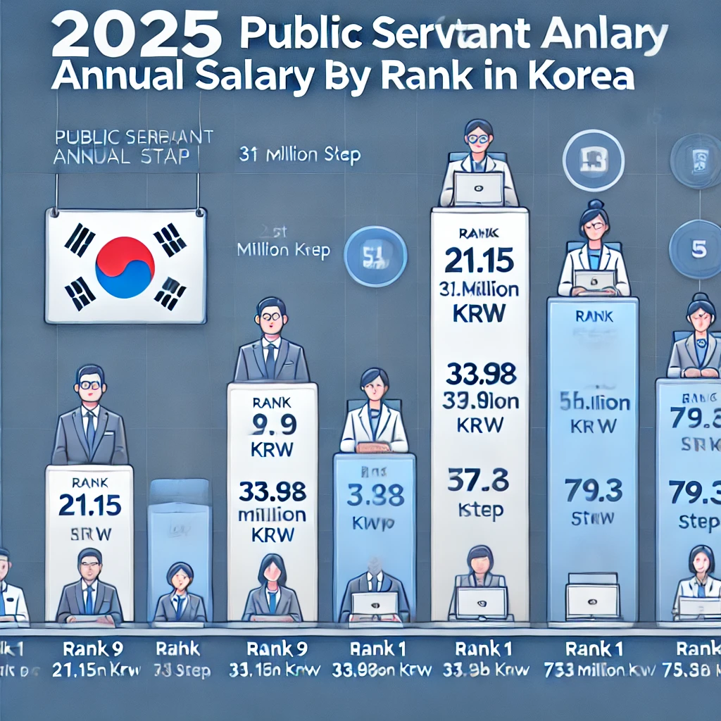 2025년 공무원 직급별 연봉 비교표