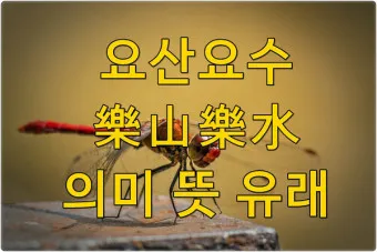 요산요수 뜻 유래 의미 자연친화 고사성어_12