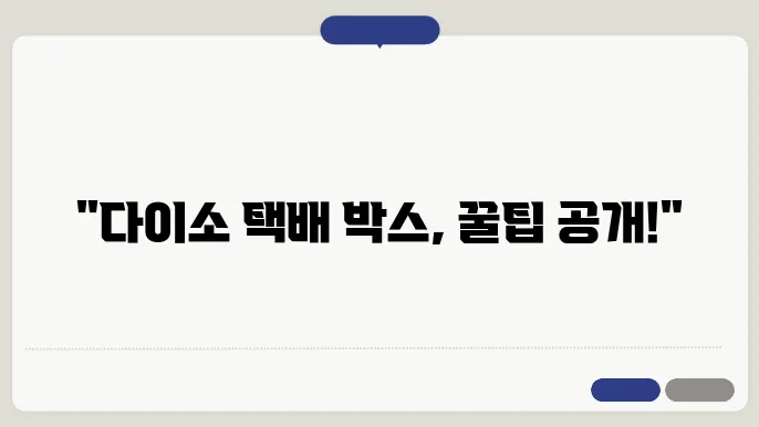 택배 박스 다이소