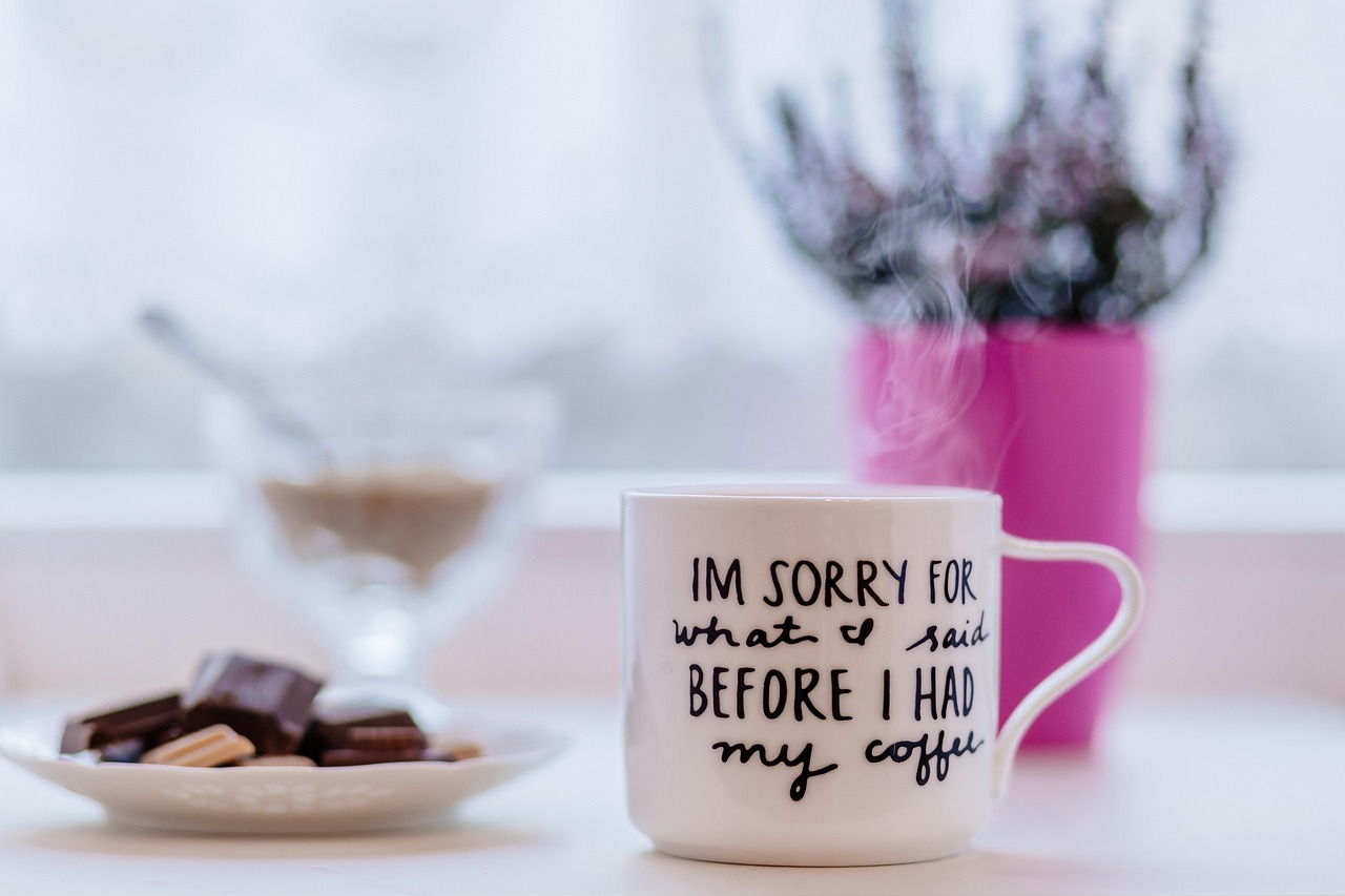 A cup that says I'm sorry
