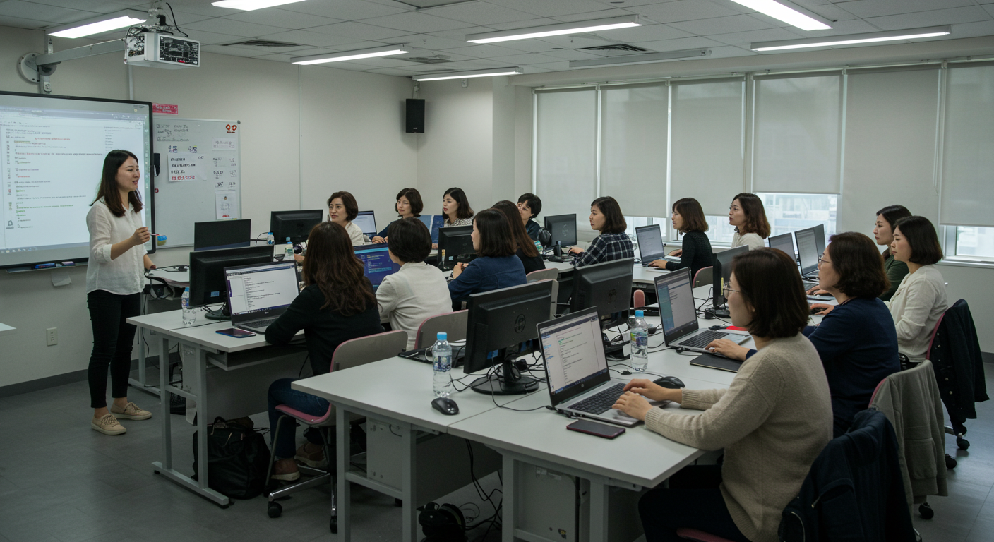 경력단절여성&middot;전업주부 국비지원 재취업 안내 인포그래픽