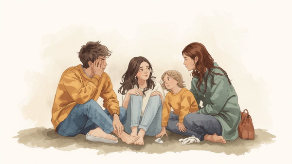 ISFJ 청소년은 조용하고 따뜻한 아이들입니다. 친구의 기분을 먼저 살피고, 가족의 기대에 맞추려 노력하며, 문제를 일으키지 않기 위해 스스로를 숨깁니다에 관한 그림