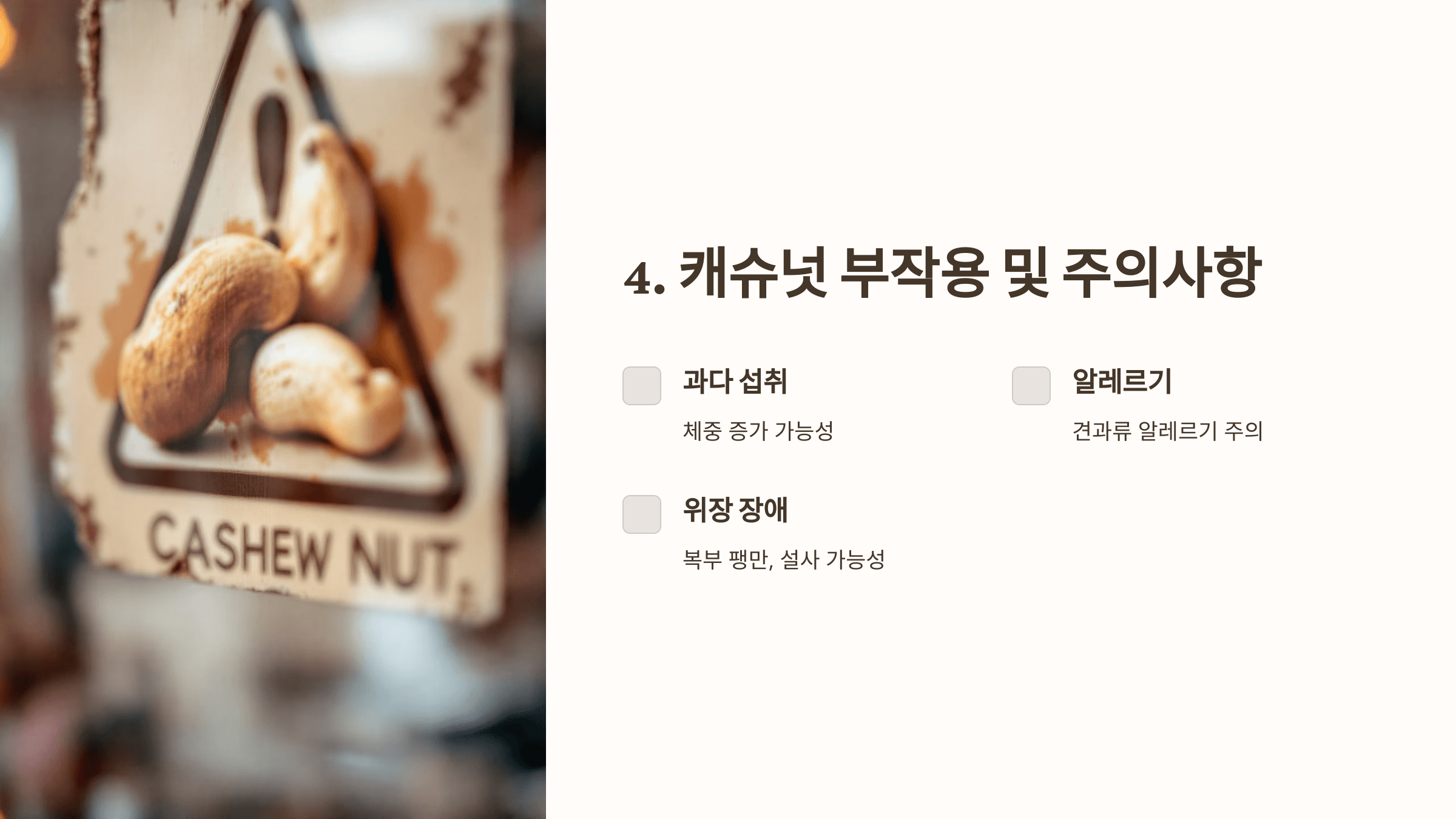 캐슈넛 사진입니다.