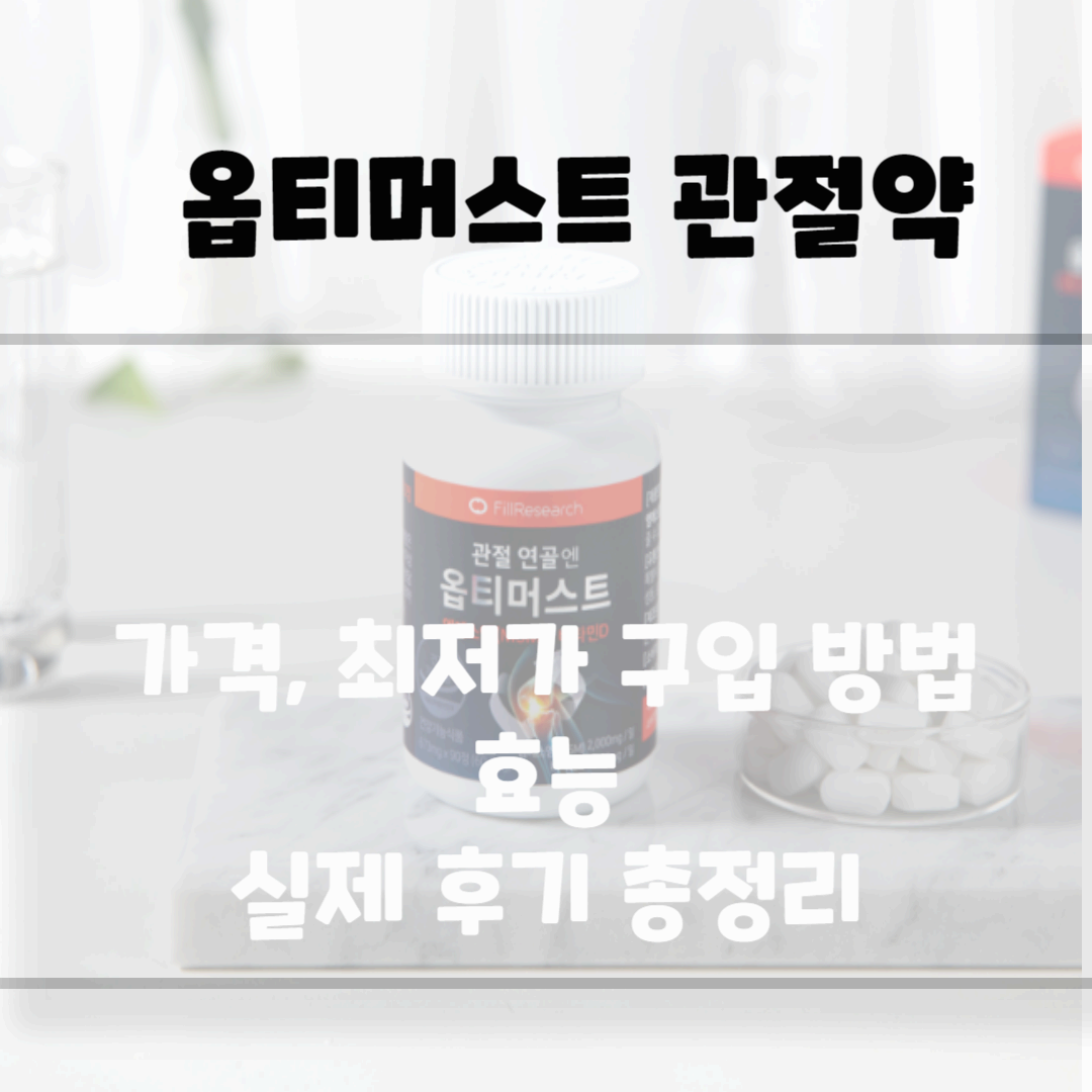 옵티머스트 관절약 가격&#44; 효능(실제 후기) 총정리 블로그 썸네일 사진