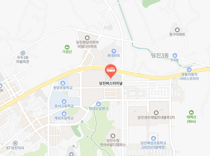 당진고속버스터미널 위치-지도