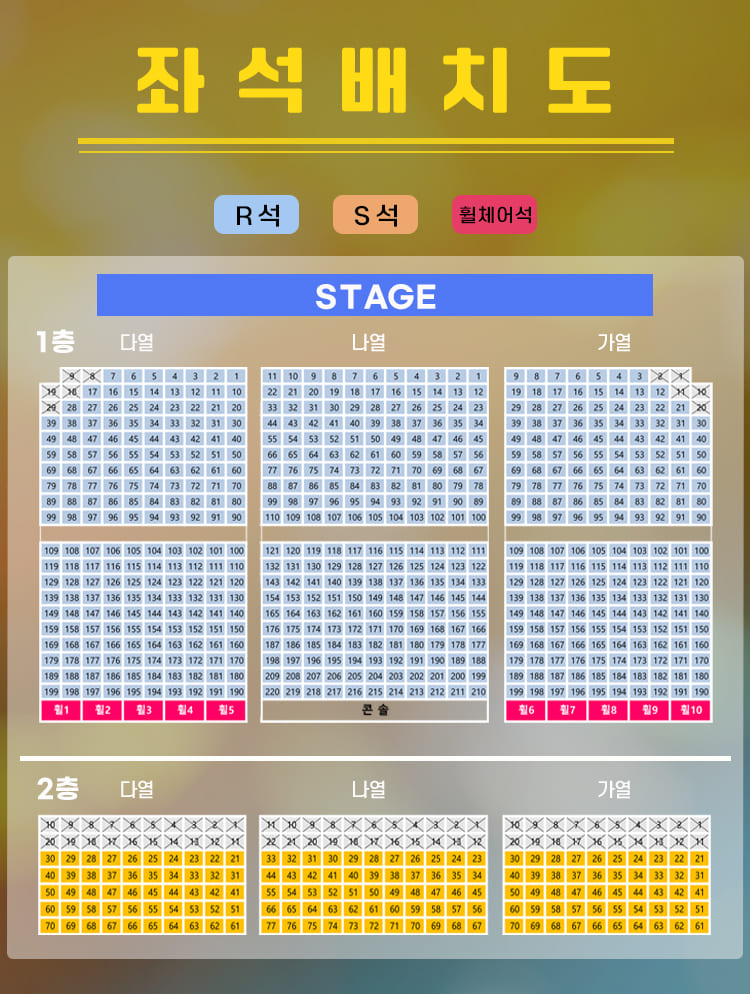 넘버블록스 하남 공연 좌석배치도