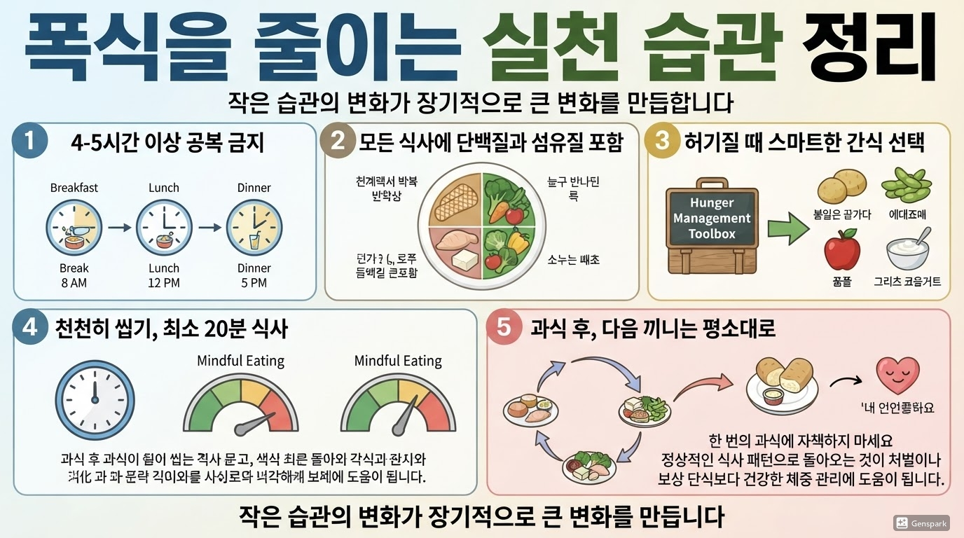 폭식을 줄이는 실천 습관 정리