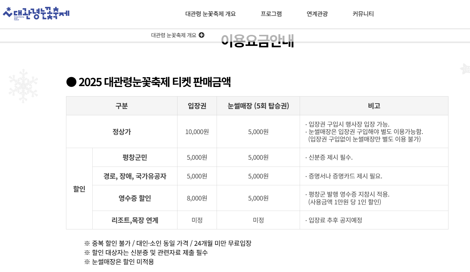 대관령 눈꽃축제