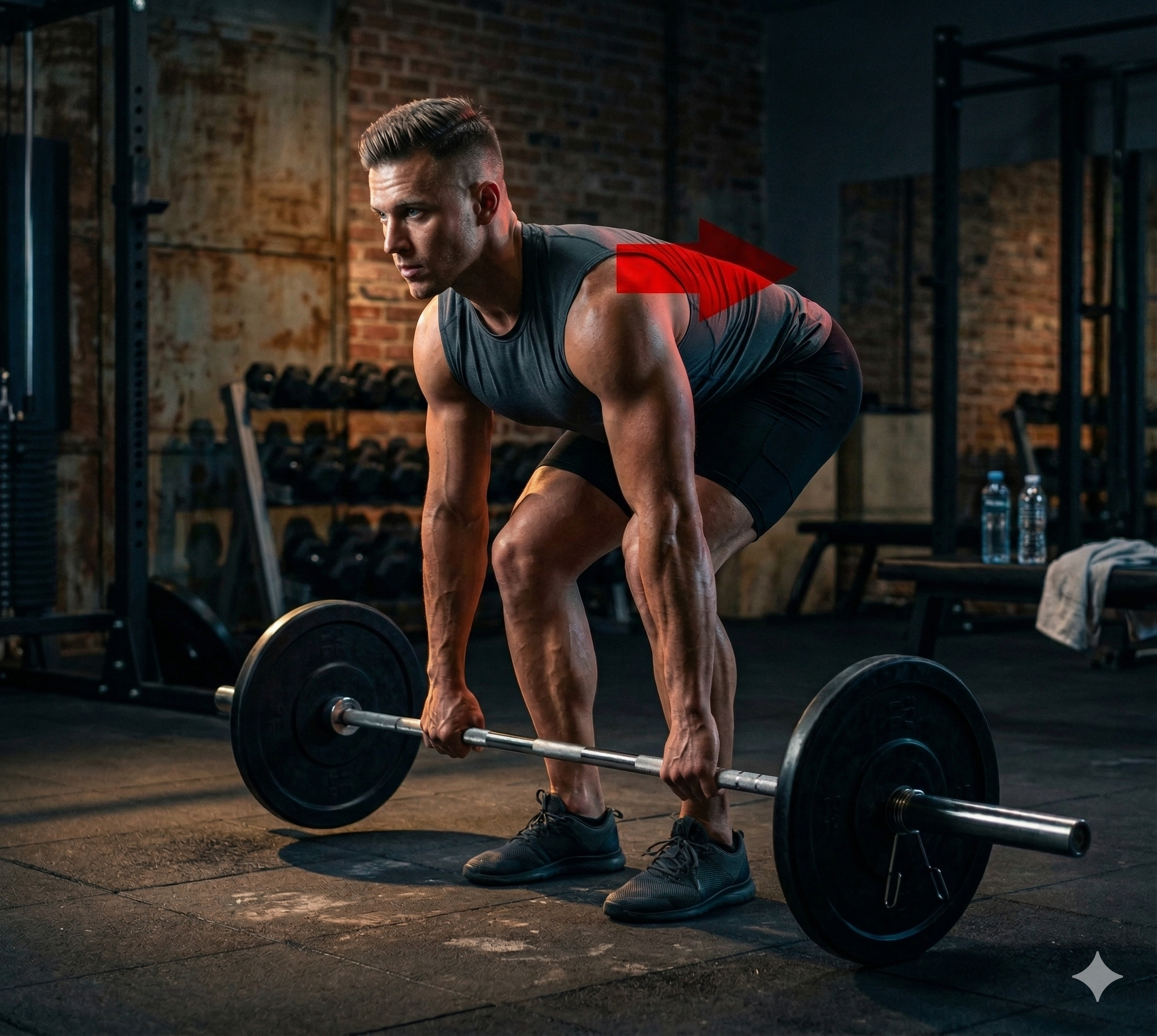 벤트 오버 바벨 로우 이완자세