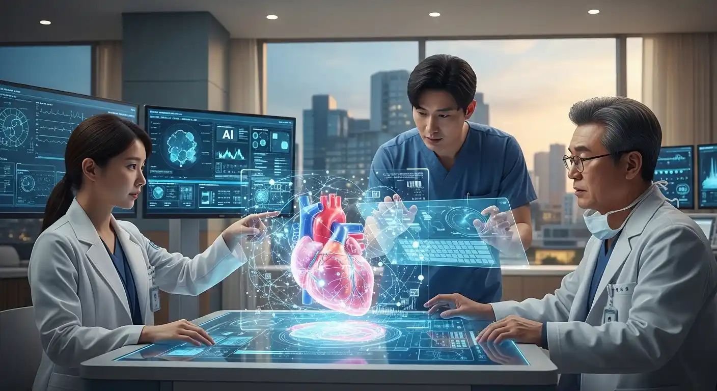 <img src="ai_medical_integration_and_clinical_transformation_journey.webp" alt="AI 기술이 병원 환경에 적용되는 섬세한 진료 혁신 과정을 시각적으로 표현한 이미지 입니다">