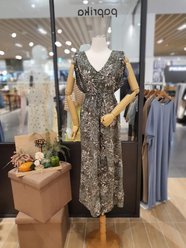 파프리카 나뭇잎 나염 점프슈트 NF3JS801