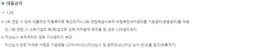 중소기업 청년 전세 자금 대출, 전월세 보증금 대출 금리, 이자, 이율