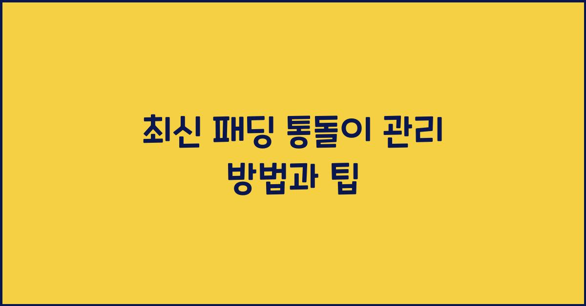 패딩 통돌이