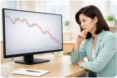 불안과 의심이 시작되는 하락 전환 순간