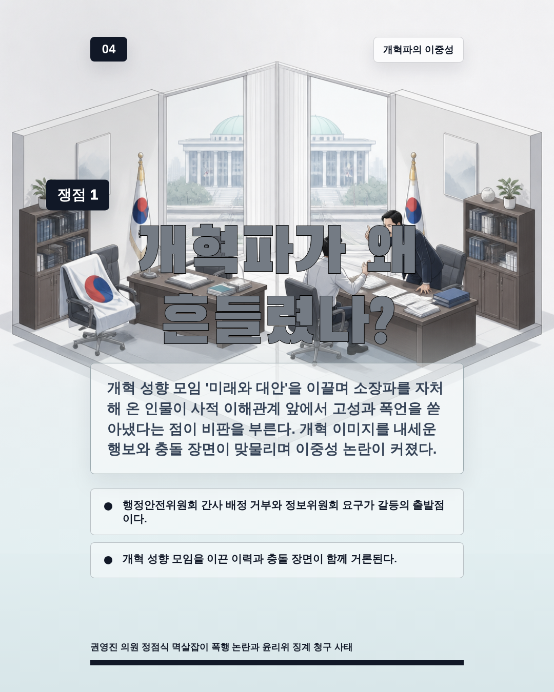 개혁파가 왜 흔들렸나?