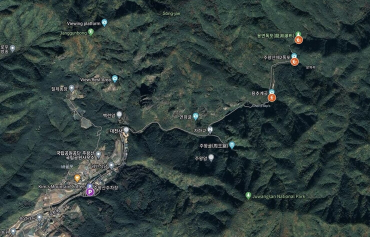 주왕산-코스-지도