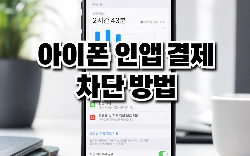 아이폰 인앱 결제 차단 설정 방법 및 자녀 결제 방지 가이드 - 시각 자
